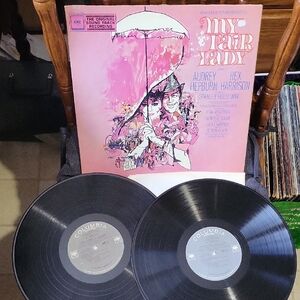 1964~Columbia My Fair Lady Soundtrack Vinyl Set - Pink and White Cover